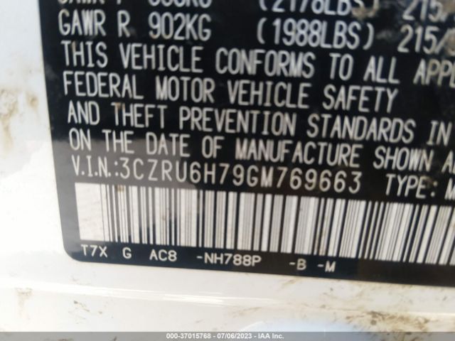 3CZRU6H79GM769663 Honda Hr-v Ex-l