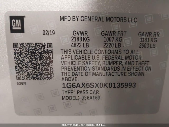 1G6AX5SX0K0135993 Cadillac Cts Sedan Luxury Awd