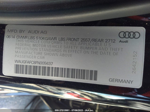 WAUGFAFC8FN005637 Audi A6 2.0t Premium Plus