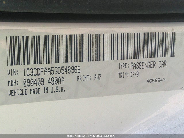 Dodge DART SE 2016 1C3CDFAA5GD548966 Image 9