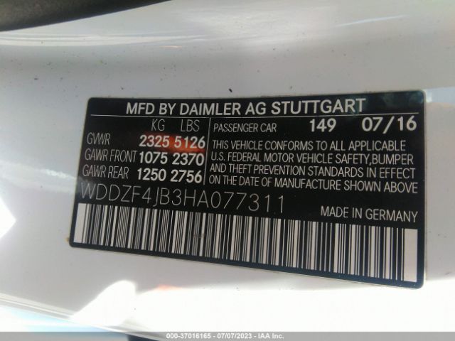 WDDZF4JB3HA077311 Mercedes-Benz E-class E 300