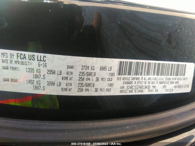 2C4RC1EG7HR518439 Chrysler Pacifica Touring-l Plus