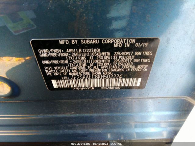 JF2SKAEC8KH502224 Subaru Forester Premium