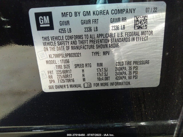 Chevrolet Trailblazer Lt 2023 KL79MPSL9PB020321 Image 9