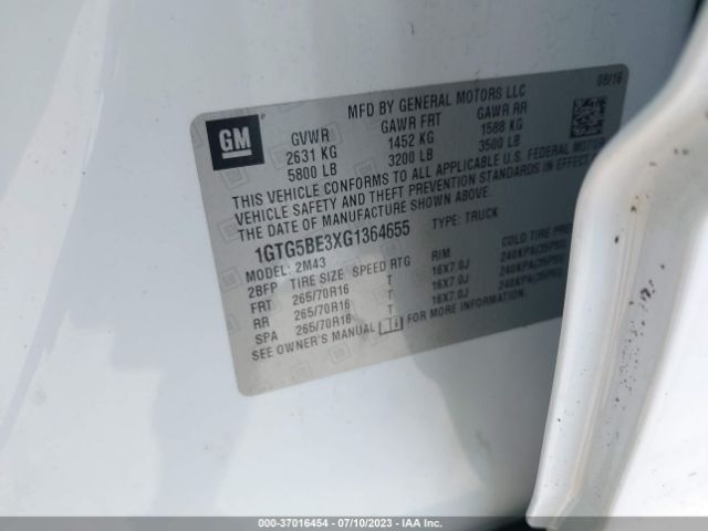 1GTG5BE3XG1364655 GMC Canyon 2wd