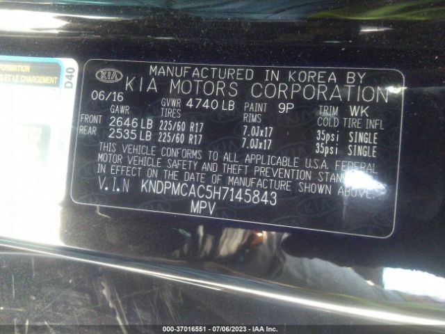 KNDPMCAC5H7145843 KIA Sportage Lx