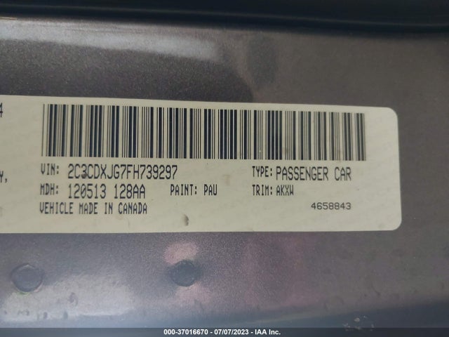 Dodge Charger Sxt 2015 2C3CDXJG7FH739297 Image 9