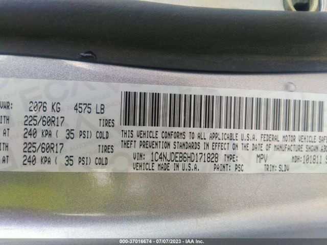 1C4NJDEB6HD171828 Jeep Compass High Altitude