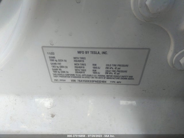 Tesla Model Y Long Range 2023 7SAYGDEE0PA032484 Image 17
