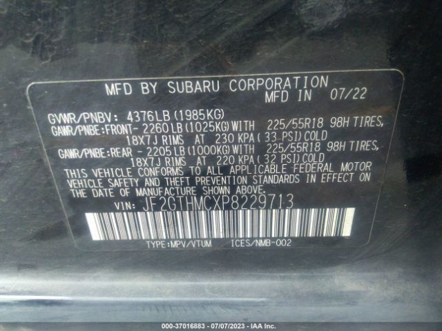 JF2GTHMCXP8229713 Subaru Crosstrek Limited