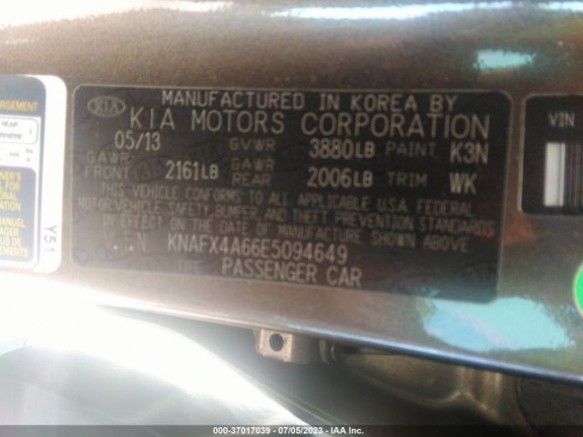 KNAFX4A66E5094649 KIA FORTE LX