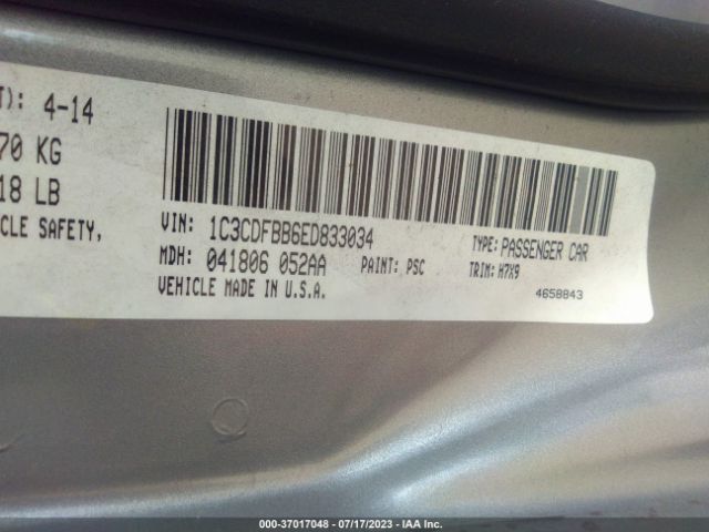 1C3CDFBB6ED833034 Dodge DART SXT