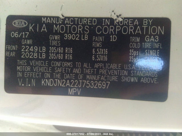 KIA Soul Base 2018 KNDJN2A22J7532697 Image 9