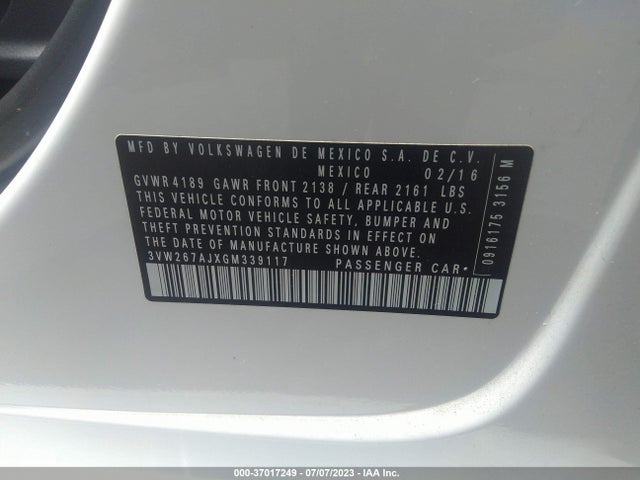 3VW267AJXGM339117 Volkswagen Jetta Sedan 1.4t S