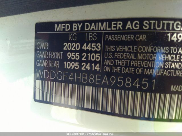 WDDGF4HB8EA958451 Mercedes-Benz C 250 Sport/luxury
