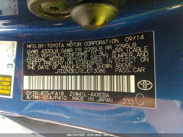Toyota Prius V Two/three/five 2014 JTDZN3EU1EJ013086 Image 15