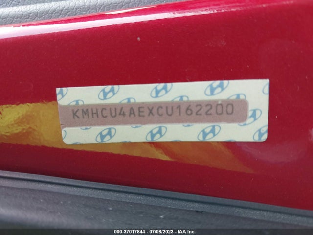 2012 HYUNDAI ACCENT GLS VIN: KMHCU4AEXCU162200