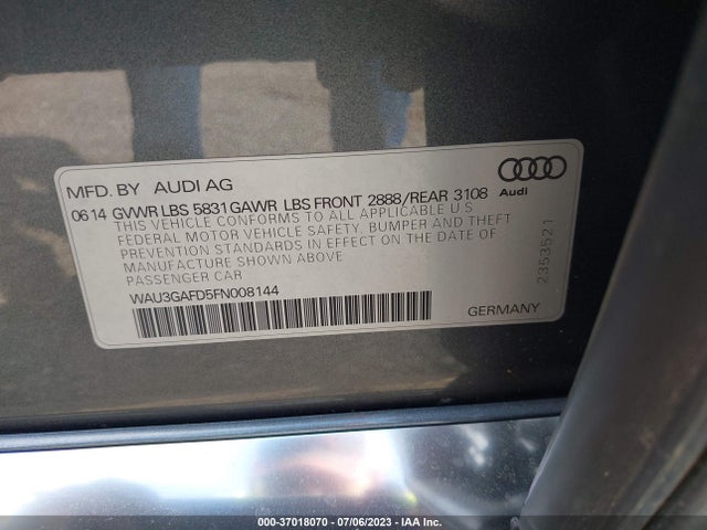 WAU3GAFD5FN008144 Audi A8 L 3.0t