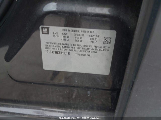 Chevrolet CRUZE LS 2014 1G1PA5SH0E7110193 Image 10