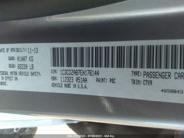 1C3CDZAB7EN176144 Dodge AVENGER SE