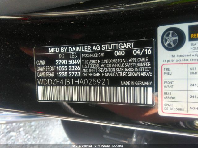 WDDZF4JB1HA025921 Mercedes-Benz E-class E 300