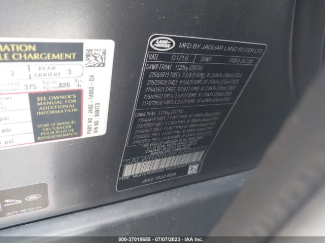SALWR2RV8KA849373 Land Rover Range Rover Sport Hse