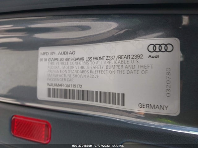 WAUKMAF40JA119172 Audi A4 Premium/tech Premium