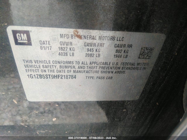 Chevrolet MALIBU LS 2017 1G1ZB5ST9HF218784 Image 15