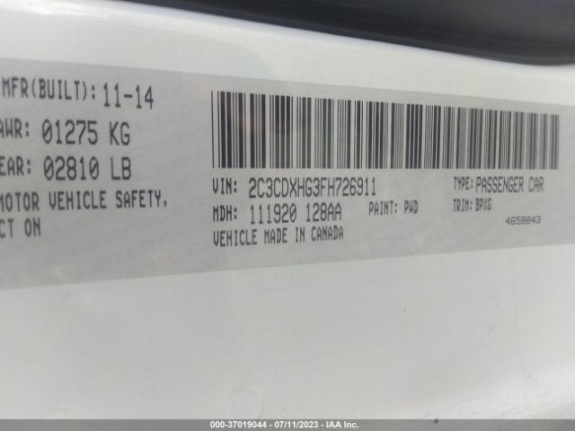 2C3CDXHG3FH726911 Dodge Charger Sxt