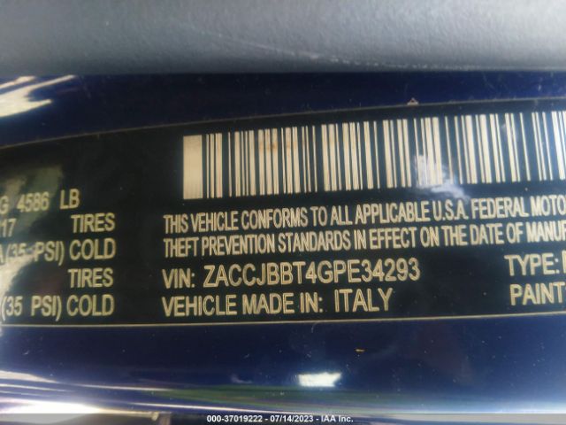 ZACCJBBT4GPE34293 Jeep Renegade Latitude