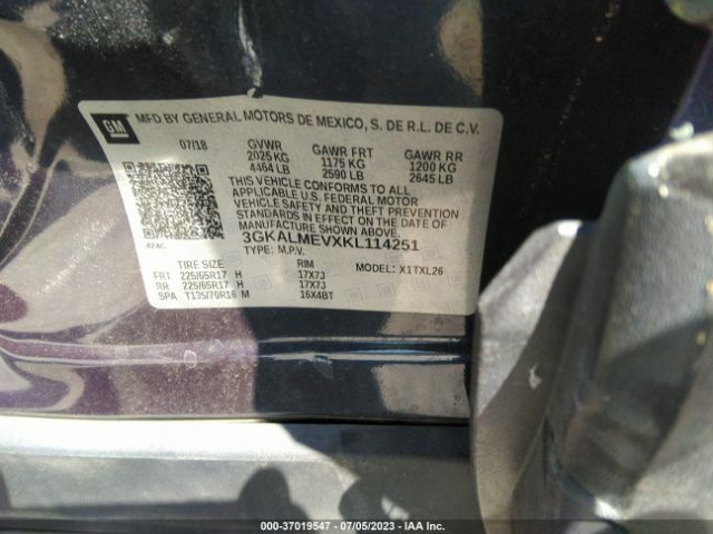 3GKALMEVXKL114251 GMC Terrain Sle