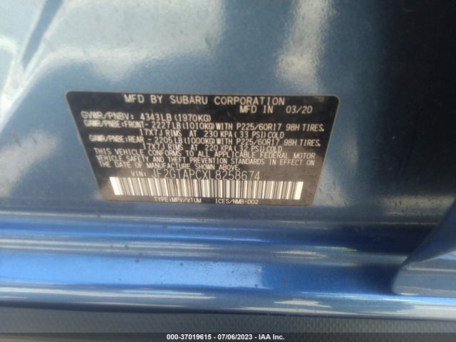 JF2GTAPCXL8258674 Subaru Crosstrek Premium