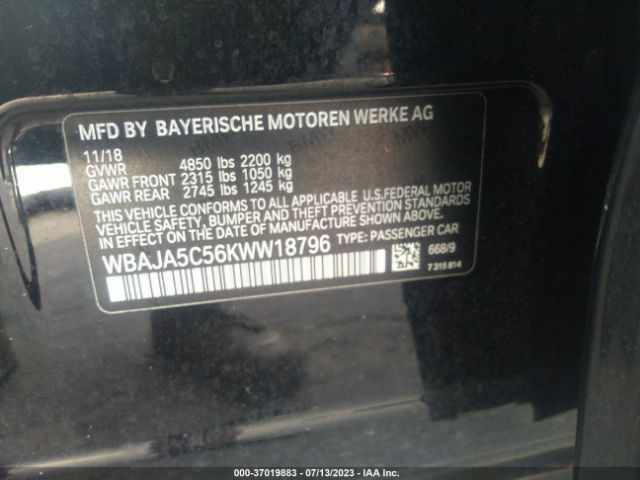 WBAJA5C56KWW18796 BMW 5 Series 530i