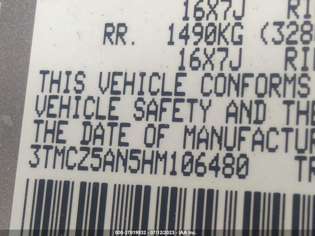 Toyota Tacoma Sr5 2017 3TMCZ5AN5HM106480 Image 9