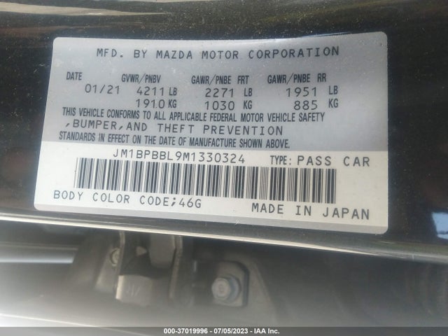 Mazda Mazda3 Sedan Select 2021 JM1BPBBL9M1330324 Image 9