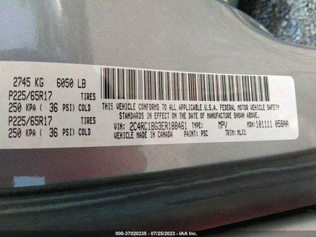 2C4RC1BG3ER188461 Chrysler Town & Country Touring