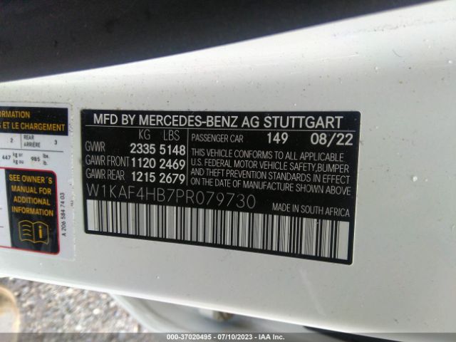 W1KAF4HB7PR079730 Mercedes-Benz C-class C 300