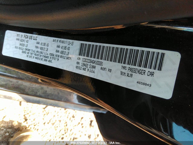 Chrysler 200 S 2016 1C3CCCDG4GN163331 Image 9