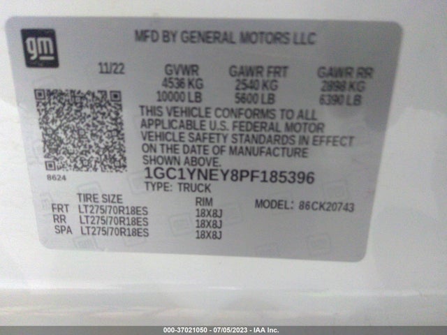 2023 Chevrolet Silverado 2500, VIN: 1GC1YNEY8PF185396