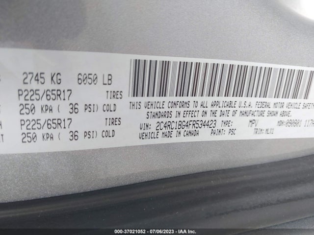 2C4RC1BG4FR534423 Chrysler Town & Country Touring