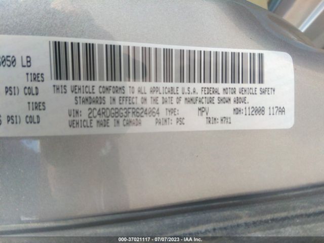 2C4RDGBG3FR624064 Dodge Grand Caravan Se