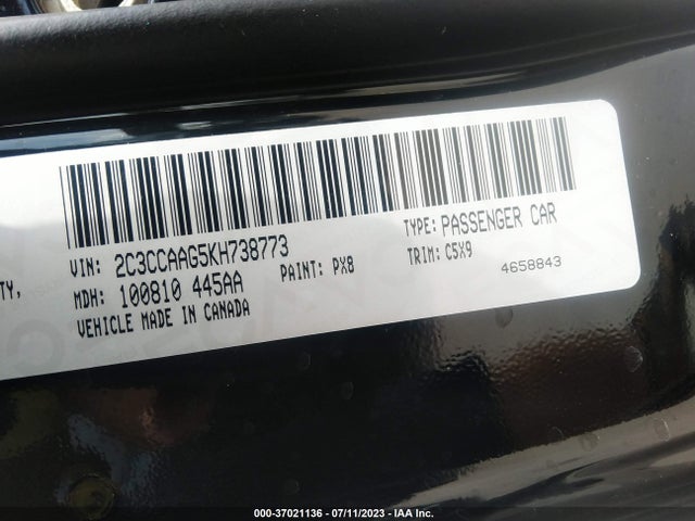 2C3CCAAG5KH738773 Chrysler 300 Touring