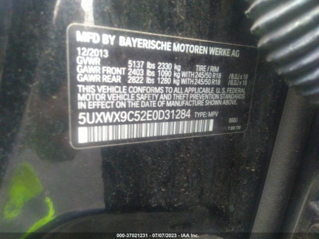 5UXWX9C52E0D31284 BMW X3 Xdrive28i