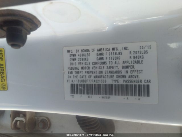 19UUB2F77FA021508 Acura Tlx V6 Advance