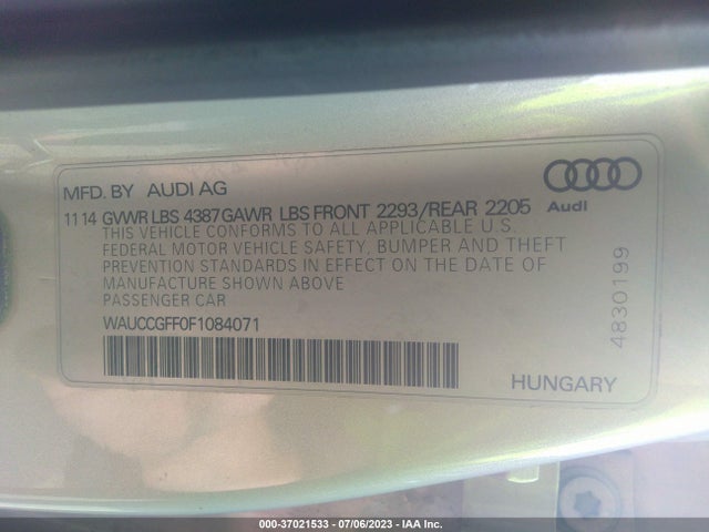 WAUCCGFF0F1084071 Audi A3 1.8t Premium Plus