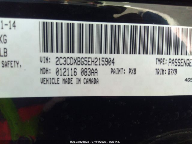 2C3CDXBG5EH215904 Dodge Charger Se