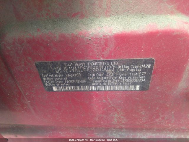 JF1VA1D6XF8815023 Subaru Wrx Premium