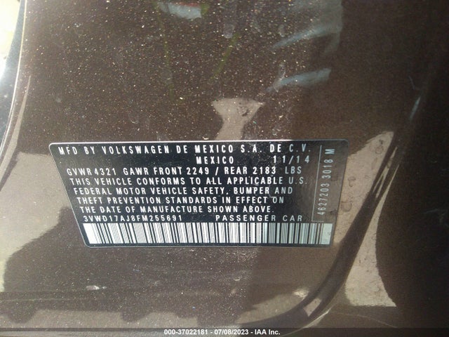 3VWD17AJ8FM255691 Volkswagen Jetta Sedan 1.8t Se W/connectivity