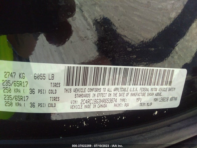 2C4RC1BG3HR653874 Chrysler Pacifica Touring-l