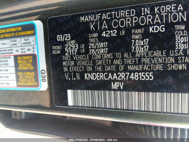 KNDERCAA2R7481555 KIA SELTOS EX